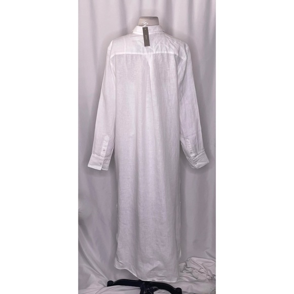 NWT!! J. CREW Tunic Shirtdress Linen Solid White Dress Shirt Dress Medium - Picture 9 of 16